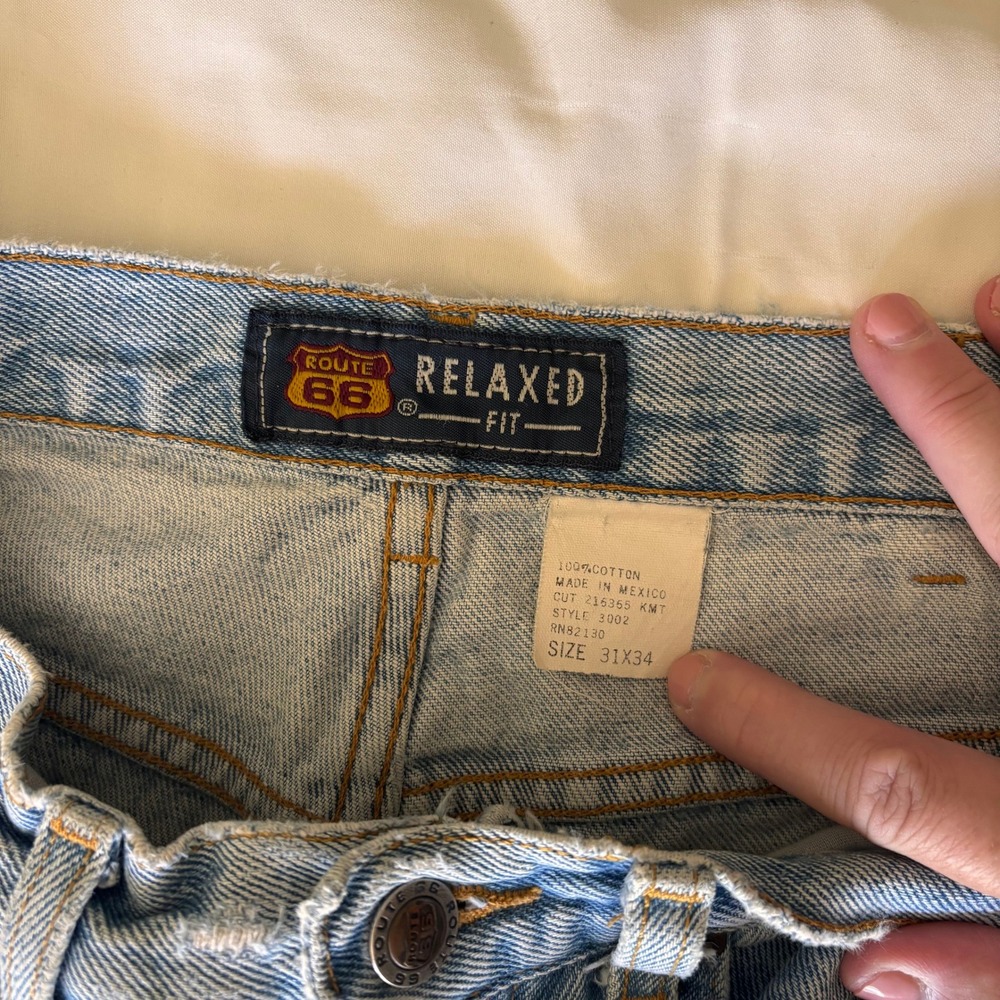 Route 66 Vintage Relaxed Fit Light Wash High Rise Straight Leg Jeans 31x34 - Picture 3 of 7
